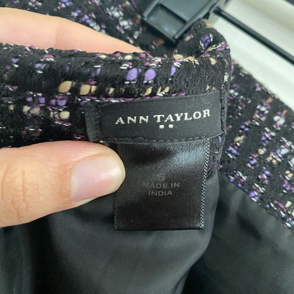 Ann Taylor Purple/Black Tweed Pencil Skirt - Picture 7 of 8